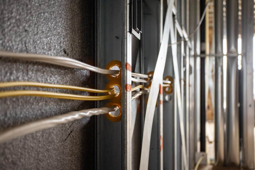 Engineered steel framing system installed by Cantiro Homes